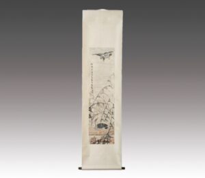 Pair of scrolls with Bamboo & Ducks