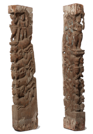 Pair of Nepalese Architectural Pieces