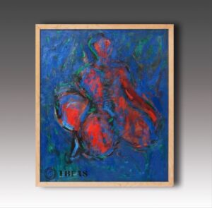 Red & Blue Figural Abstract