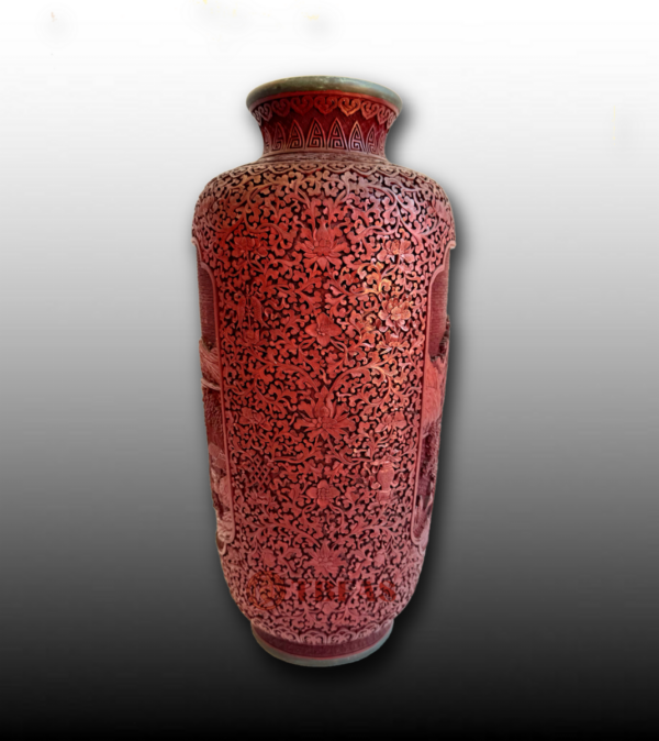 Cinnabar lacquer vase