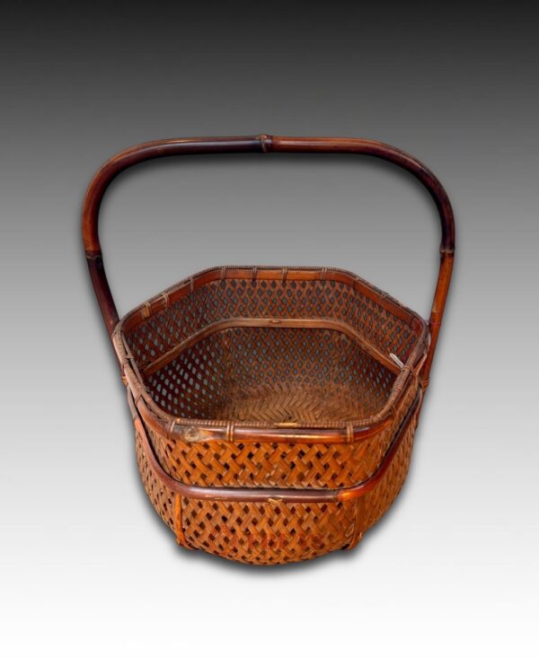 Square Handled 6 Sided Basket