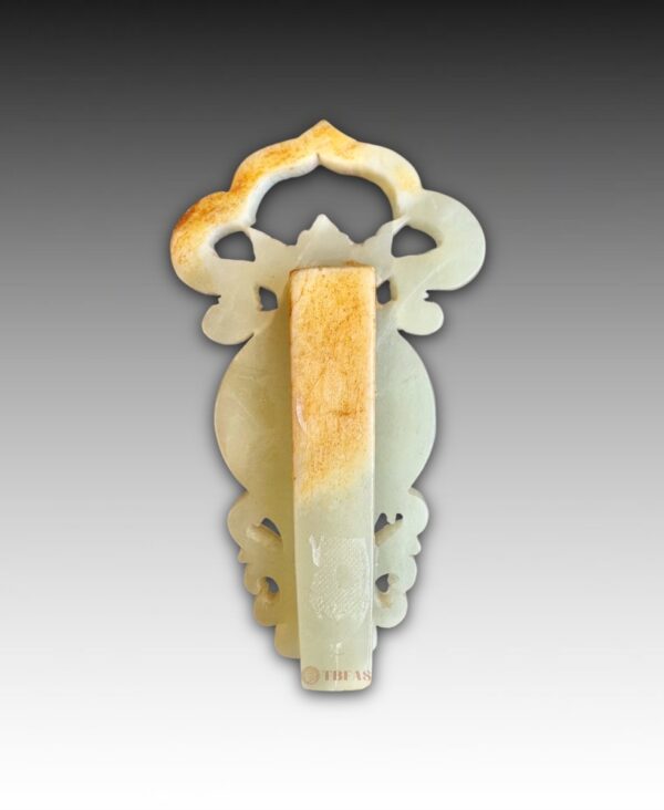 White Nephrite jade sword slide