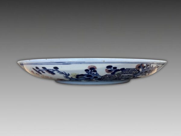 Blue and White overglaze enamel charger