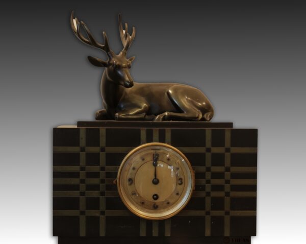 Bronze deer Clock