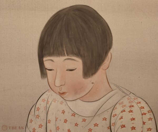 Taisho Child with pet bird Mejiro