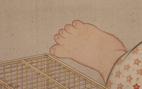 Taisho Child with pet bird Mejiro