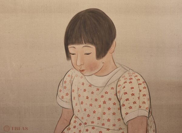 Taisho Child with pet bird Mejiro