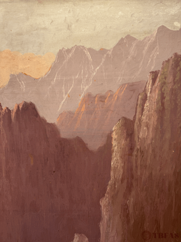 Mountain scape - oil painting