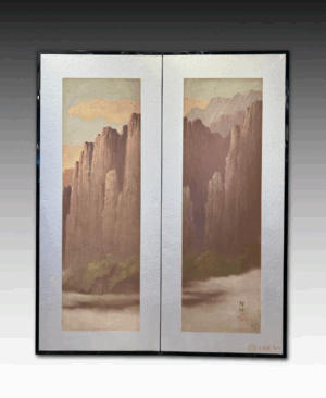 Mountain scape - oil painting