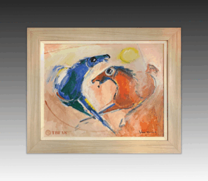 Red and Blue horses