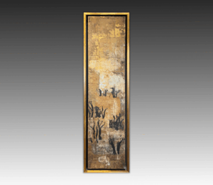 Abstract Gold Panel Forest