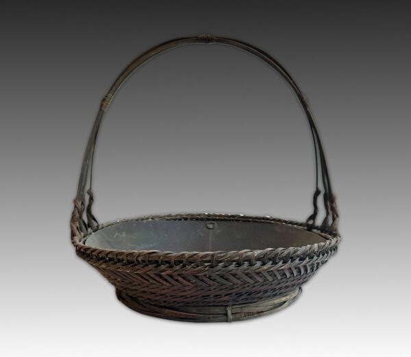 Hoop Handle Sumi Kago with Metal Lining