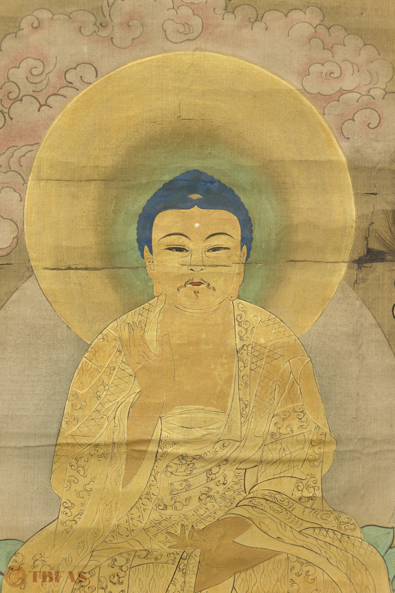 18th century Japanese Buddist with Shakyamuni, boddhisatva's and deities