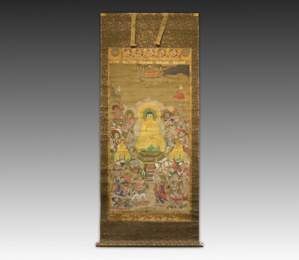 18th century Japanese Buddist with Shakyamuni, boddhisatva's and deities