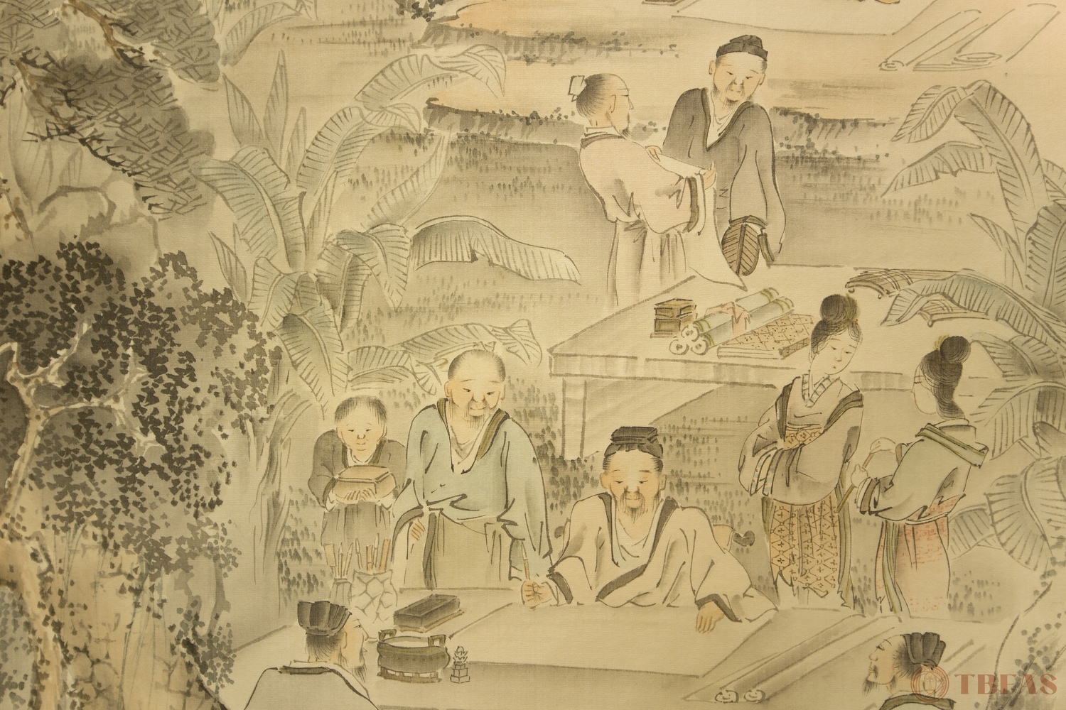 Scholars in a Garden Scene