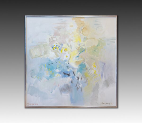 Grey, Beige and Yellow Abstract