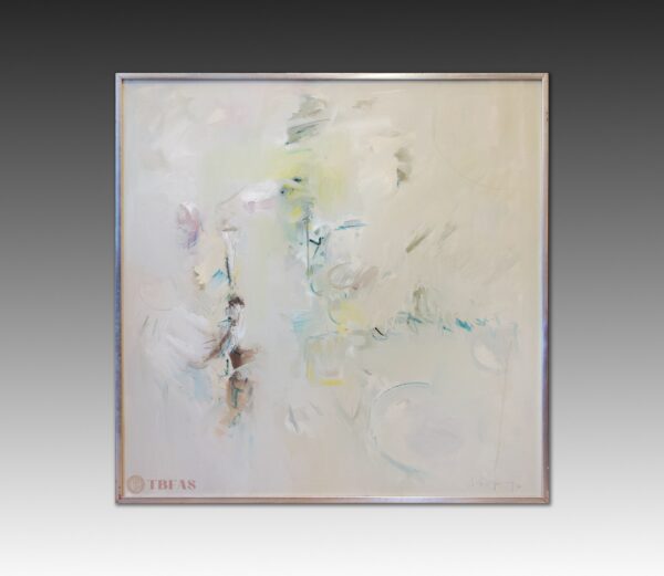 Grey, Beige with a Touch of Green Abstract