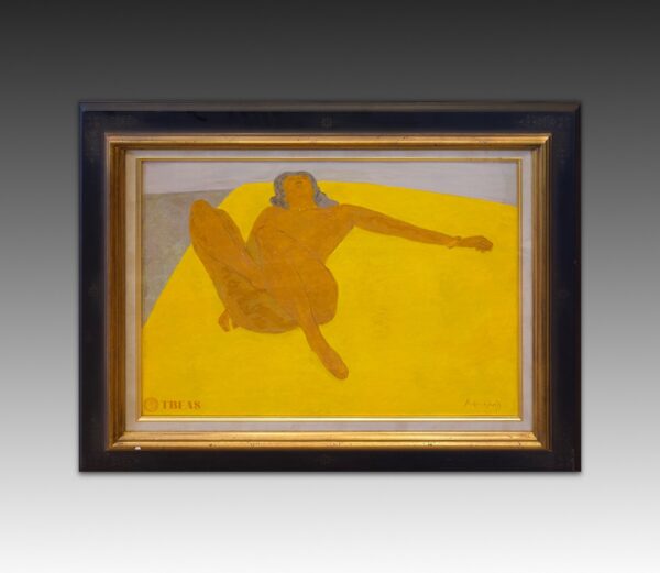 Yellow Bedcover and Nude Woman