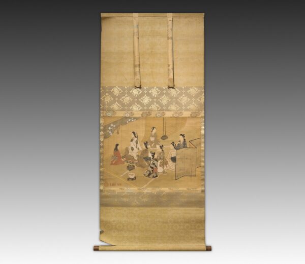 Scene of relaxing nobles