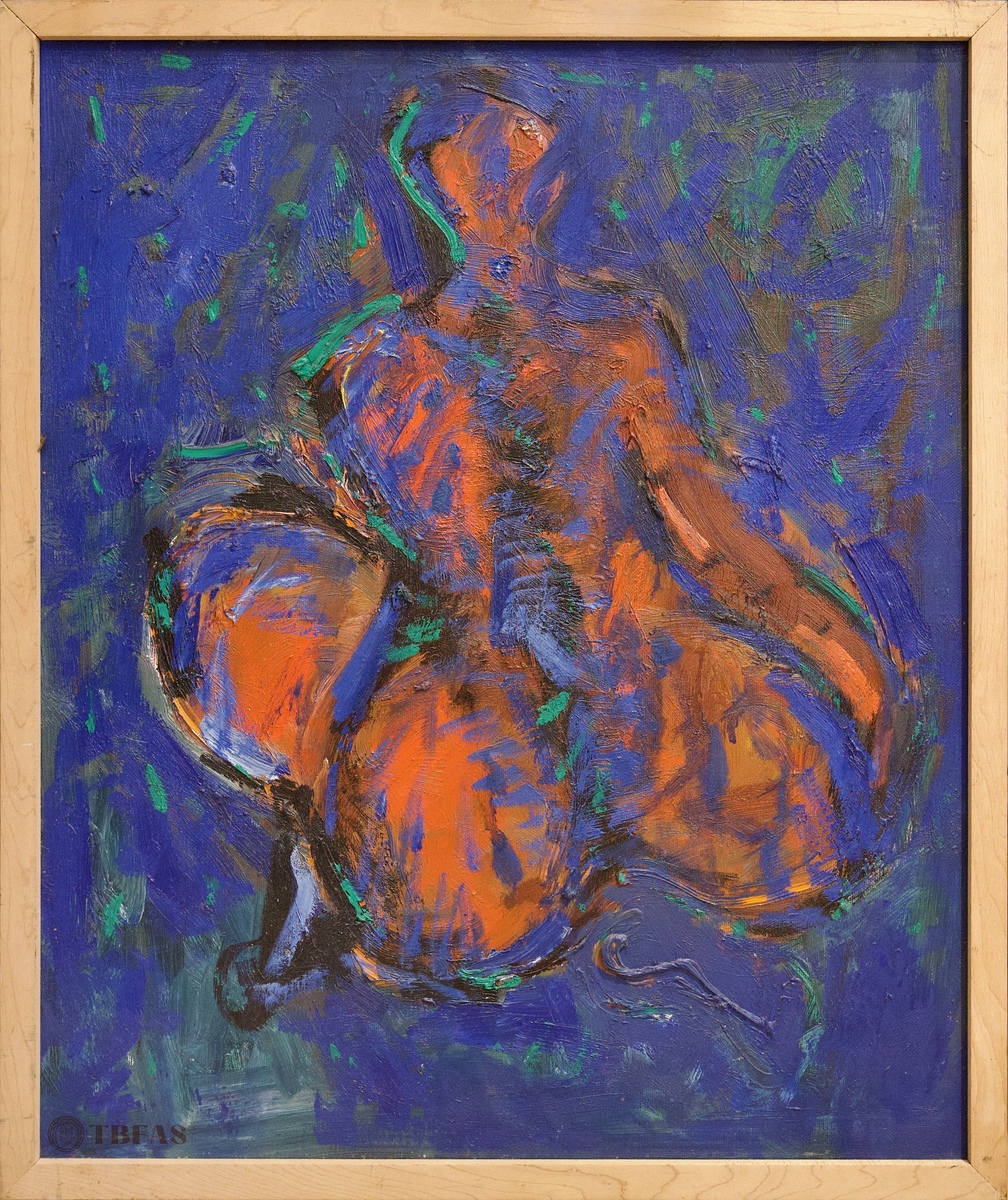 Red & Blue Figural Abstract