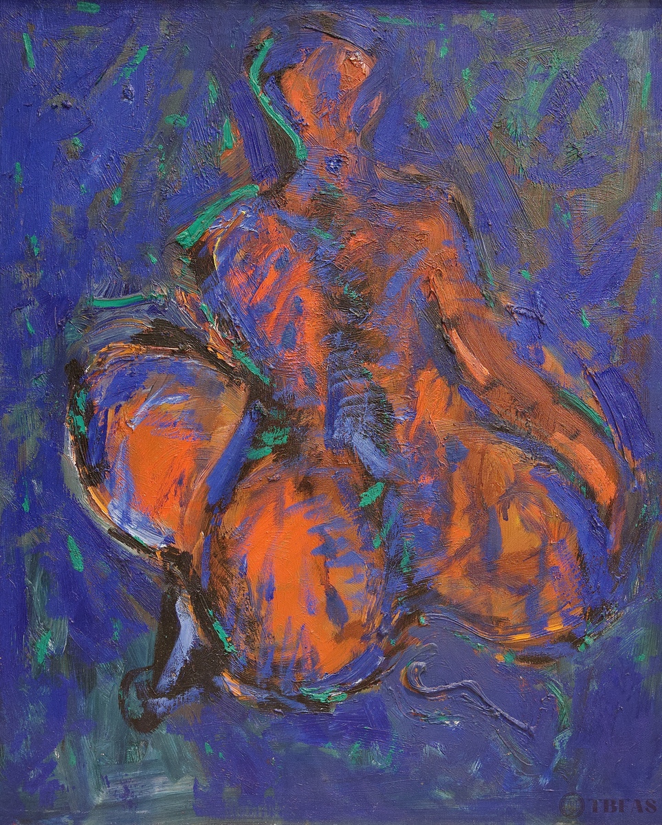 Red & Blue Figural Abstract