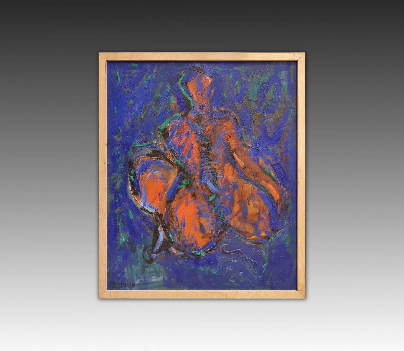 Red & Blue Figural Abstract