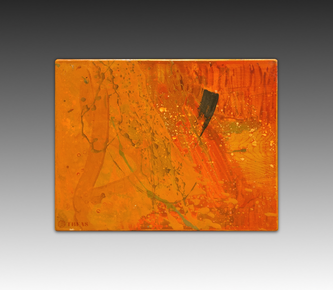 Collage on lid of wood box
