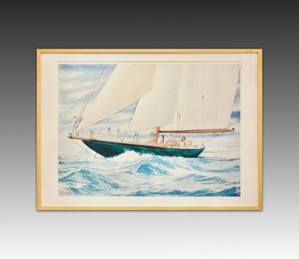 Setting the Yankee on Shamrock IV