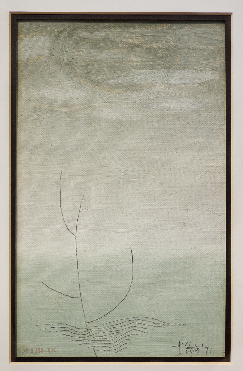 Sketch of Twig by the Ocean with Stones in the Water