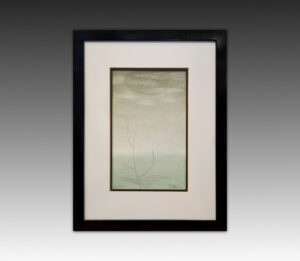 Sketch of Twig by the Ocean with Stones in the Water