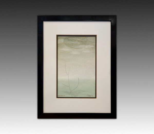 Sketch of Twig by the Ocean with Stones in the Water