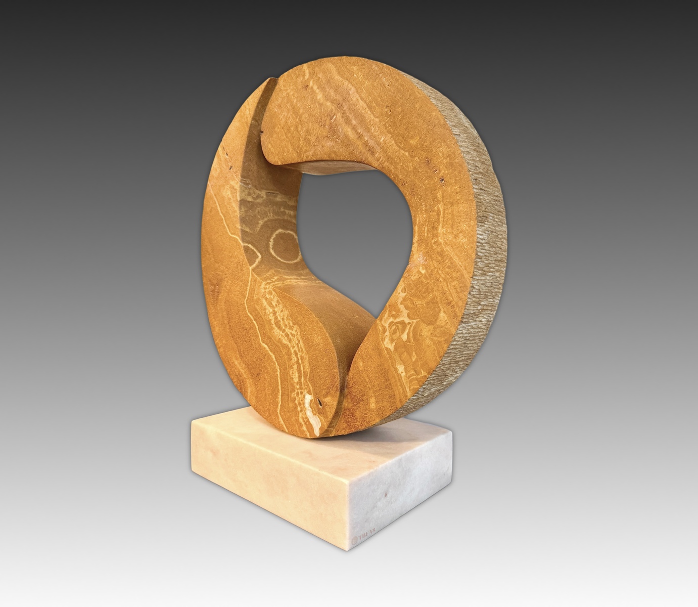 Aragonnite Sculpture- "Learning to Swim"