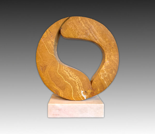 Aragonnite Sculpture- "Learning to Swim"