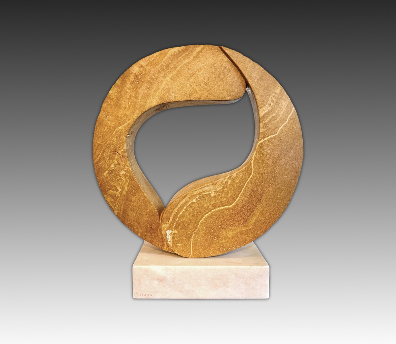 Aragonnite Sculpture- "Learning to Swim"